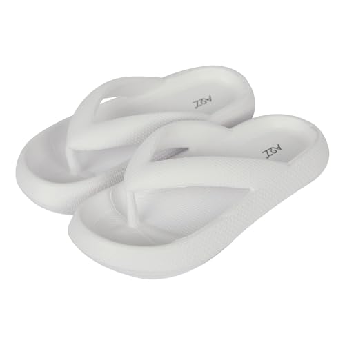 A2Z Women EVA Sliders Slip-On Flip Flops Non-Slip Soft Sandals Lightweight - Slider LDS 1304 White 5/6 UK