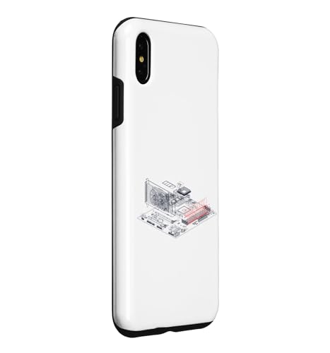 Image of RAM Card Wireframe Computer Motherboard IT Tech Geek Nerd Case for iPhone XS Max