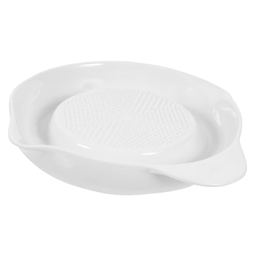 LEDMOMO 陶磁器製研磨盤 食品用プレート 生姜 ニンニク 玉ねぎおろし器 離