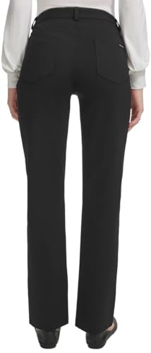 DKNY Women's High Waist Dress Pants - Straight Leg Ponte Pant - Office Work Business Casual Pants2