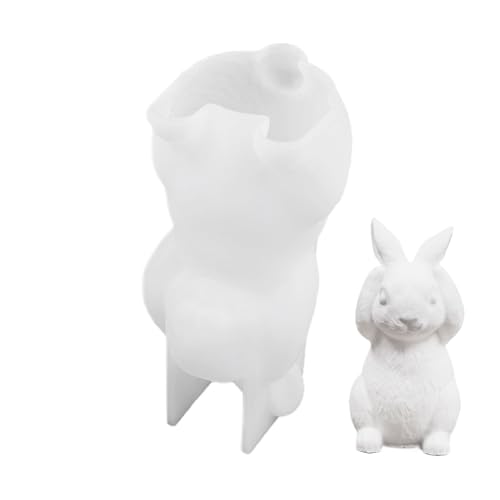 Molde de fundición de Pascua, forma de conejo de Pascua, estatua de conejo, manualidades, molde de Pascua | Molde de resina epoxi para principiantes, fácil de disolver para madre, esposa, novia