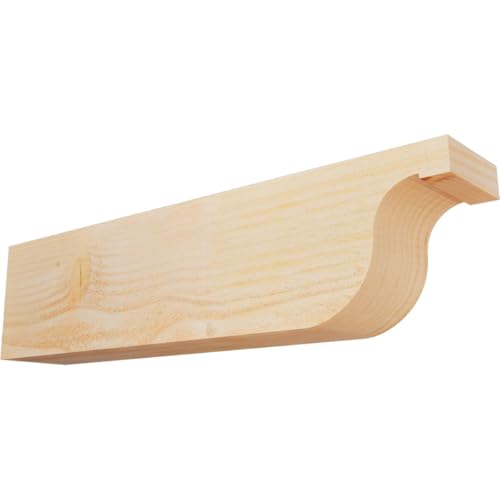 Ekena Millwork RFT04X06X24DEL00RDF Del Monte Rough Sawn Rustic Wood Rafter Tails' 4"W x 6"H x 24"L, Douglas Fir