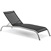 Modway EEI-4006-WHI-SET Savannah Chaise Set, Two Lounge Chair w/Side Table, White main image 1