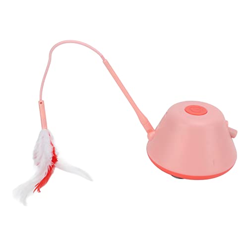 JOROBURO 3 in 1 Cat Toys, Interactive Cat Feather Toy with LED Light, Automatic Kitten Toys Motion Cat Exercise Toys with 3 Modes Electric Robotic Teaser Toy for Indoor Cats Chase (Pink)