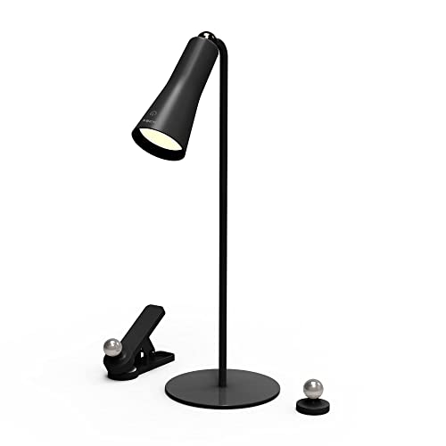 XECH Table Lamp for Study with Multiple Attachments Desk Lamps For Students 4 in 1 Rechargeable Desk Light with Powerful Neodymium Magnets & Adjustable Brightness Reading Lamp USB C Charging (Magneto)