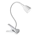 Newhouse Lighting NHCLP-OL-WH Olivia LED Clamp Light Desk Lamp with Flexible Gooseneck, 3 Brightness Levels & 3 Color Modes, White