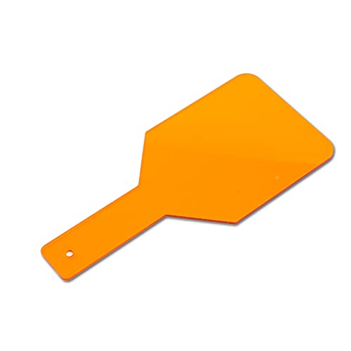 Image of SNAWOP Dental Curing Light Shield Hand Held LED /UV Light Protection Eye /Face Protector Plate Board Orange (1PCS)