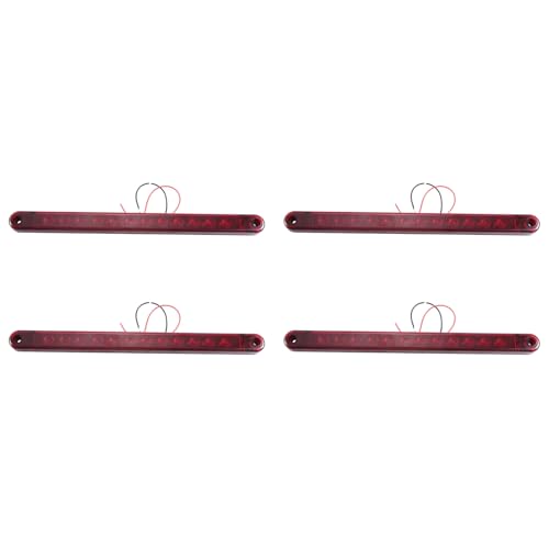 Feu Stop Queue 12V à 12 LED pour Camion et Remorque - Kit de 4 Lampes de Signalisation