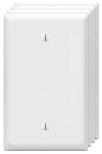 Blank Wall Plates 1-Gang Electrical Cover Plate (4-Pack)