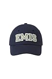 EMIS Twill Capital Baseball Cap Logo Adjustable Unisex Casual Streetwear Hat Navy