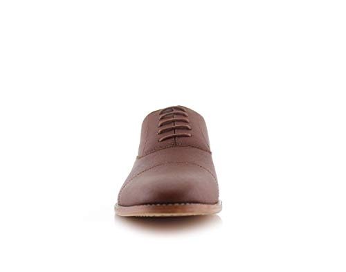 Image of Ferro Aldo Men's Classic Cap Toe Oxford Dress Shoe Collection | Perfect for Formal, Business, and Wedding Attire