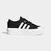 adidas Originals Women's Nizza Platform, Black/White/White, 8