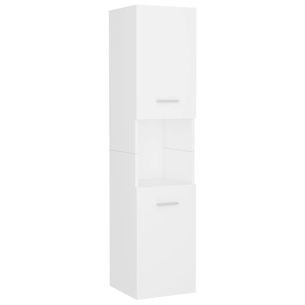 Juego de Muebles de baño Madera de ingeniería Blanco, Mobiliario Conjuntos de Muebles Muebles de baño, Blanco, 30.41kg