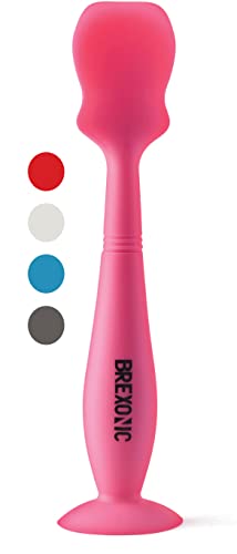 Brexonic Baby Brush Diaper Cream Applicator for Diaper Rashes, Soft Flexible Silicone Bum Brush Newborn and Baby Essentials, Gift Idea for Baby Shower and New Mom (Pink)