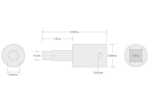 Image of TEKTON 1 /2 Inch Drive x 11 mm Hex Impact Bit Socket | SIB23211