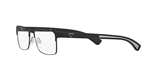 Armani EA1052 Eyeglass Frames 3094-Black Rubber/matte Gunmetal3