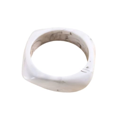 Image of Fuqimanman2020 Acrylic Simple Geometric Irregular Bangle Bracelets Resin Colorful Chunky Bracelets for Women-C White