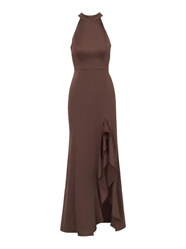Image of Adrianna Papell Women's Halter Slim Coulmn Gown