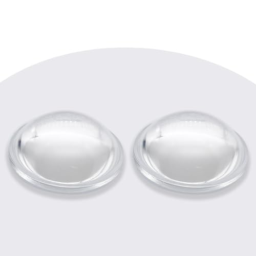 Jeada Lente convexa LED de 30 mm de diámetro, lente de vidrio óptico, lente convexa plana, enfoque con borde para linterna LED (Φ20,2 x 8,1 mm x F13 mm)