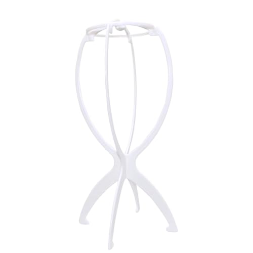 LUTTMANN® Perückenständer Wig Stand Halter in weiß, statt Styroporkopf – Für sämtliche Perücken, Turbane, Kopfbedeckungen und Mützen geeignet – perfekt für Reisen