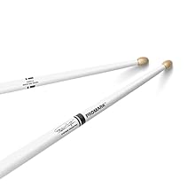 Maple is a very light wood which allows for a large diameter stick without the weight. Length: 15 15/16" Diameter: .755" Painted white finish for high visibility. Gradual taper throughout the drumstick provides a quick rebound from high tension pipe ...