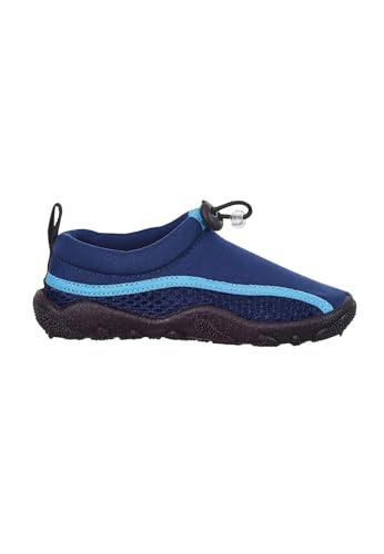 Foto von Sterntaler Badeschuhe Uni – Jungen Aquaschuhe knöchelhoch mit Kordelstopper – flexible Sohle – Funktionsmaterial & Mesh – Ideal für Strand & Schwimmbad - Kinder Bademode – Farbe marine, Größe 28