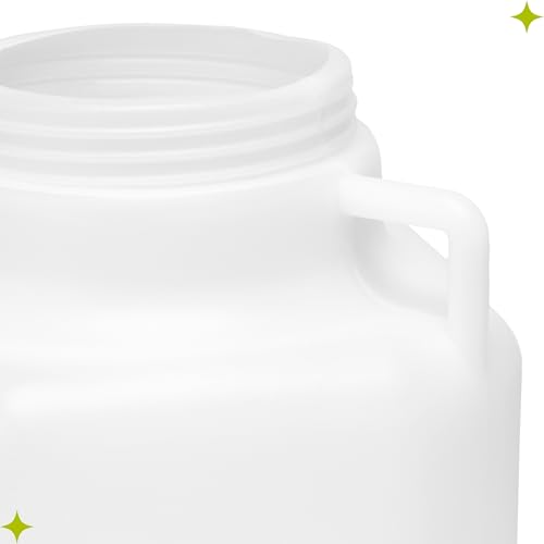Garronda 5 Liter BPA-freies quadratisches Fass und Futtertonne Weithalsfass Wassertank und Behälter mit Deckel für Sauerkraut sowie Surfass Pökelfass für Fleisch GD-0088, Weiß