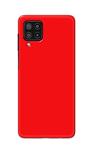 Image of Printed Hard Back Cover Case for Samsung Galaxy F22 4G | Samsung Galaxy M22 4G Back Cover (Plain Red) -1803