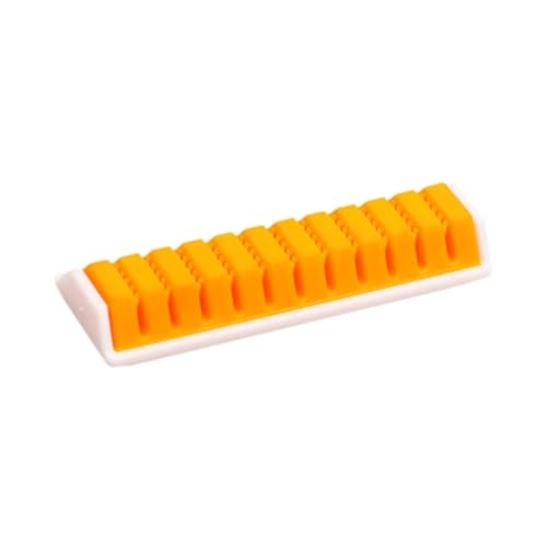 Menolana Fly Fishing Hook Organizer with 11 Slots Container Fishing Lure Hooks Clips Storage Silicone Board, Orange