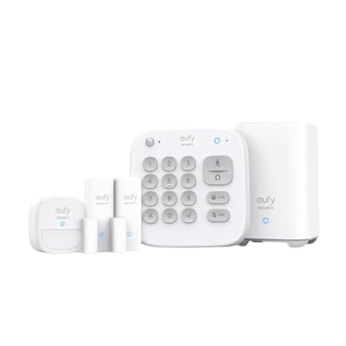 Kit d'alarme de sécurité 5 pièces Eufy blanc pour protection de la maison