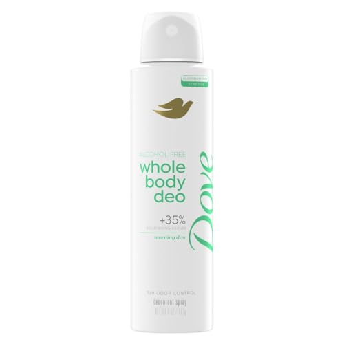 Dove Whole Body Deodorant Spray for Women Alcohol Free Scent: Morning Dew 4 oz