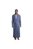 Lands' End Mens Full Length Terry Robe Iceland Blue Regular Medium