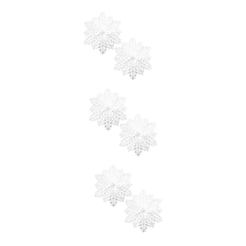 Chemin de table de Noël avec sets Cabilock en PVC blanc pour repas de fêtes - 2