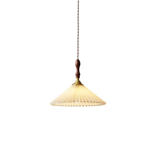 Chandelier lampe à suspension blanche plissée E27 pour remplacer un lustre vieillot