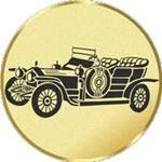  S.B.J - Sportland Pokal/Medaille Emblem, Motiv Oldtimer, Durchmesser 50 mm, Gold