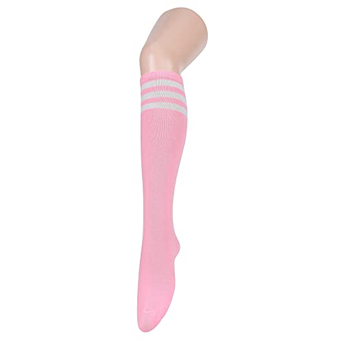 Image of Zando Striped Knee High Socks for Women Athletic Running Long Tube Socks Casual Knee High Stockings
