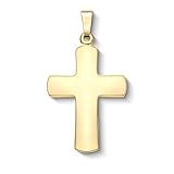 EDELIND Colgante Cruz 585 Oro Amarillo para Hombres Mujeres Cruz en Oro de 14 Quilates Altura 20 mm Colgante Mujer Hombre Niña con Caja de Regalo de Joyería