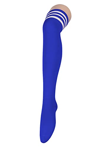 Image of Zando Womens Stripes Thigh High Socks Thigh Highs Casual Knee High Stockings