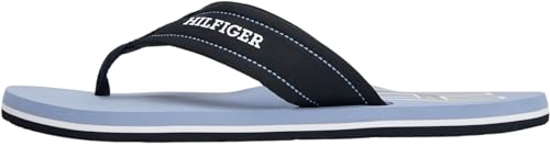 Tommy Hilfiger Herren Flip Flops Padded Beach Sandal Zehentrenner, Blau (Brisk Blue), 42