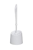 Aus Kunststoff WENKO WC-Garnitur Economic Weiß - WC-Bürstenhalter, Kunststoff, 11.5 x 36 x 11.5 cm, Weiß