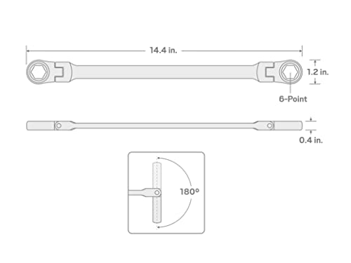 Tekton 13 X 15 Mm Long Flex Ratcheting Box End Wrench | Wrn77109 #TOP6