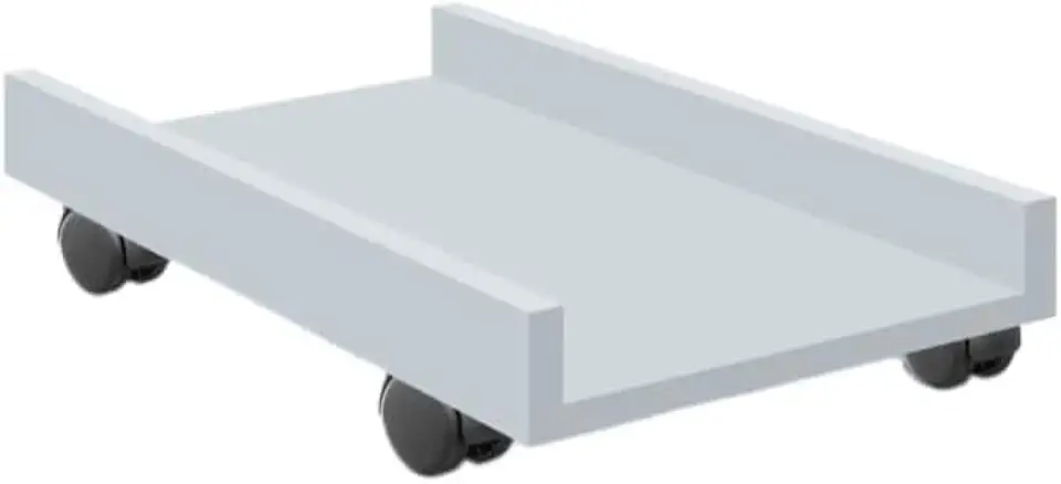 Suporte De Gabinete Computador Cpu Com Rodas Em Mdf(Suporte 2,Branco)