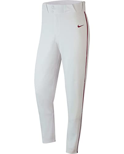 Nike Vapor Select Piped Men's Baseball Pants, White/Red, XL