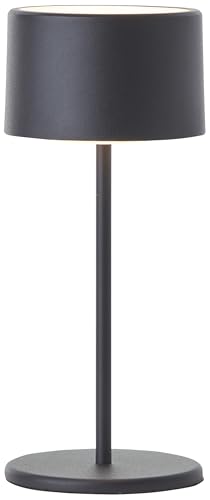 Brilliant Lampada da tavolo a LED, colore nero, dimmerabile e con batteria mobile, con dimmer touch a tre livelli, luce bianca calda, design elegante, a risparmio energetico e flessibile, ricaricabile
