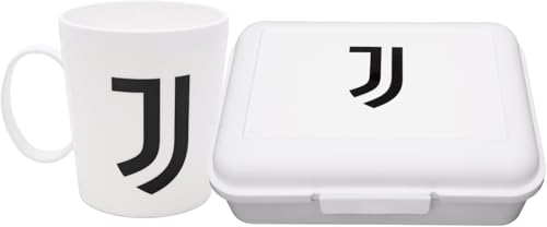 Brotdose Tasse Store Offiziell – Set Lunchbox und Mittagessen für Snacks Frühstück Kinder – tolle Geschenkidee zum Geburtstag oder für die Schule – aus Kunststoff, PVC, frei für Juventus