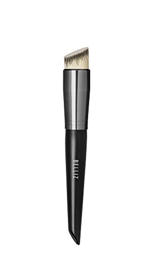 Belliz Pincel Kabuki Chanfrado Preto/Cinza/ Branco