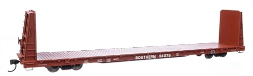 Walthers Mainline 910-50610 HO Scale 68' Bulkhead Flatcar - Ready to Run - Southern Railway #114076