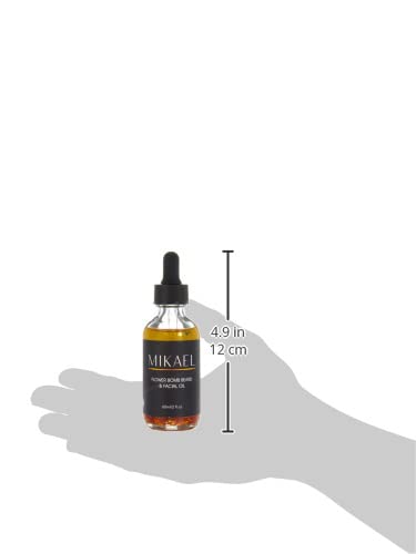 Mikael Mens Beard And Skin Oil Helps Acne Scars, Dry Skin, Stretch Marks And Eczema, Essential Oils Mix Including Saffron, Grapeseed And Jojoba Oil 2Oz #TOP6