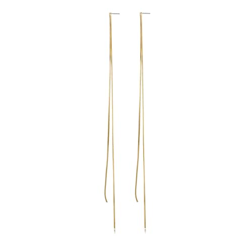 YESLADY Extra Long Tassel Chain Earrings for Women Gold Plated Shoulder Duster Drop Dangle Earrings