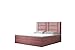 Produktbild Grekpol-Boxspringbett mit 7-Zonen-Taschenfederkern-Matratze H3 18 cm und Topper 5 cm aus Memoryschaum, Polsterbett mit Bettkasten - Vegas (Rosa (Amore Velvet 4308), 140x200 cm)